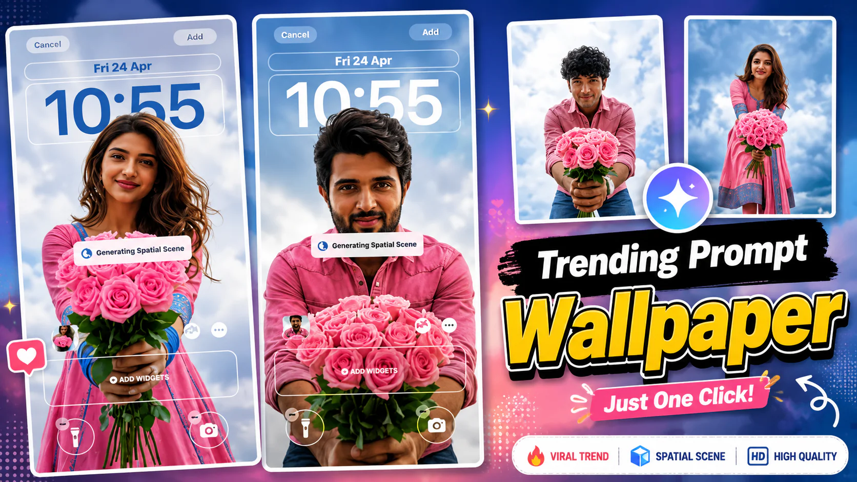 Romantic AI Wallpaper Prompts – Bihar Preset Style HD & 4K Download Guide