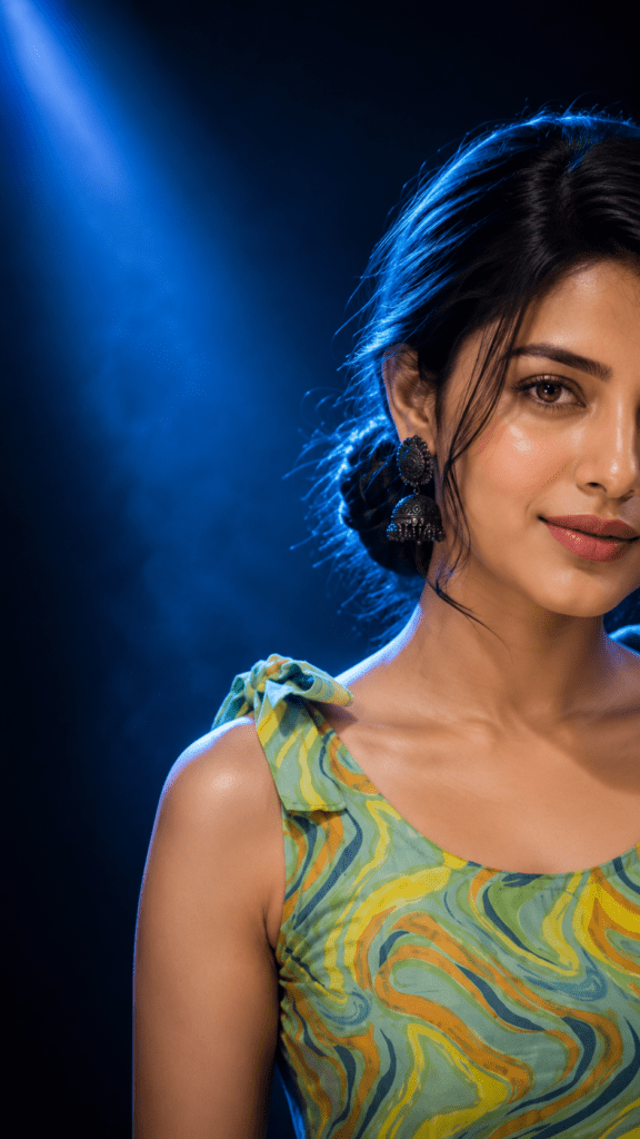 Bihar Update In blue cinematic beauty portrait AI prompt result